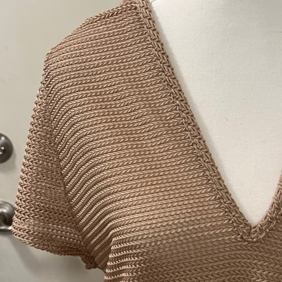 Jordan Taylor Womens Brown Beige Deep V-Neck Hooded Swimsuit Cover Up Size Small - Picture 4 of 12